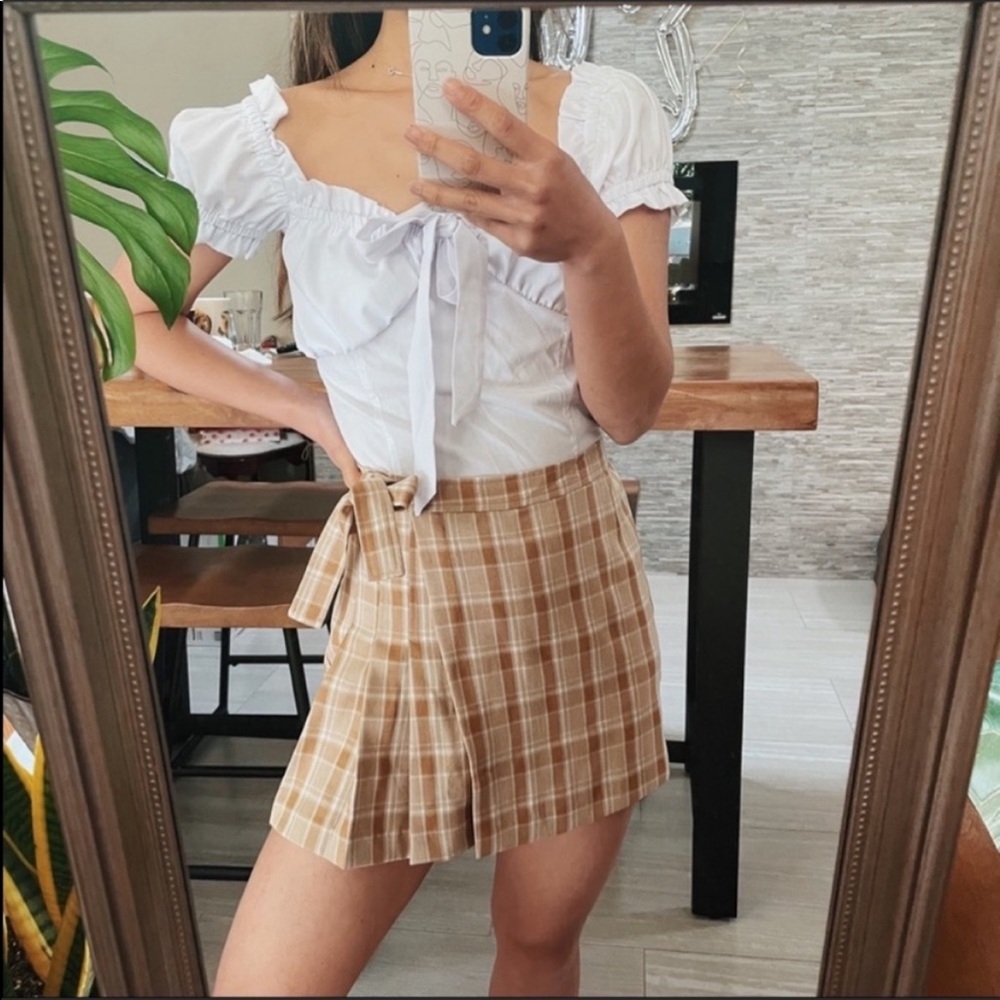 Plaid Wrap Skort